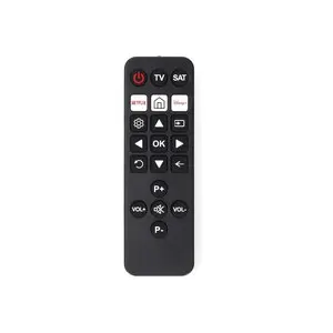 Télécommande Xl Préprogrammée Pour Tv Et Sat Avec Boutons Netflix Et Disney+ Noir Nedis