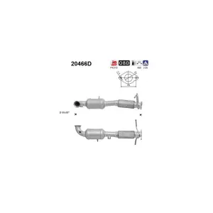 AS Catalyseur pour FORD: Kuga (Ref: 20466D)