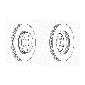 FERODO Disques de frein pour LEXUS: IS (Ref: DDF1814C)