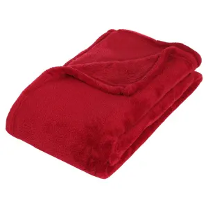 Plaid Microfibre 130x180cm Rouge
