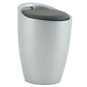 Tabouret coffre de rangement DANIEL, gris