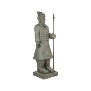 Statue Déco Samouraï 119cm Gris