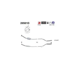 AS Catalyseur pour PEUGEOT: 206 (Ref: 28581D)