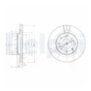 DELPHI Disques de frein pour HONDA: Logo, CAPA, Jazz (Ref: BG3794)