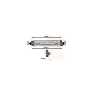 VAN WEZEL Intercooler, échangeur pour FORD: Mondeo (Ref: 18014713)