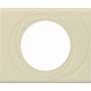 Plaque 1 Poste - Finition Cuir Perle Couture