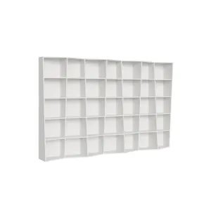 Itamoby Bibliothèque moderne 7 éléments frêne effet bois blanc