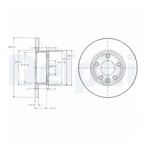 DELPHI Disques de frein pour VOLKSWAGEN: Transporter (Ref: BG2898)