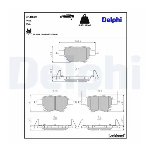 DELPHI LP4049 Plaquettes de frein