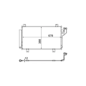 Condenseur, Climatisation Mahle Ac865000s Mazda