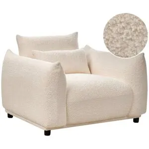 Fauteuil Jamsa Bouclé Blanc Cassé