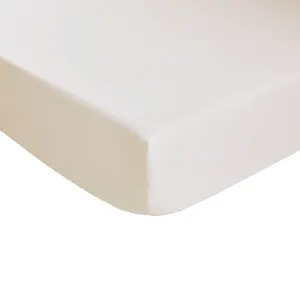Drap housse coton bio ivoire
