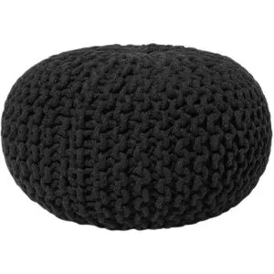 Pouf Conrad Coton Noir