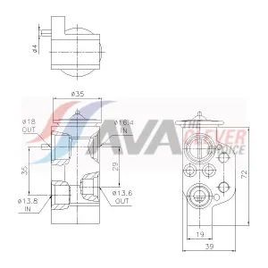 AVA COOLING SYSTEMS MS1799 Détendeur, climatisation