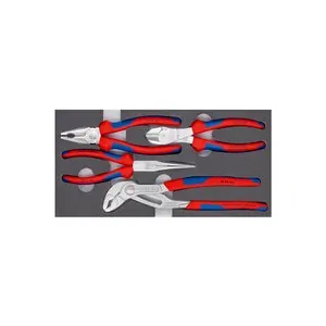 Jeu De 4 Pinces Basic Chrom Sur Plateau Mousse Pour Servante