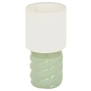 Lampe à Poser en Grès Noly 27cm Vert Céladon