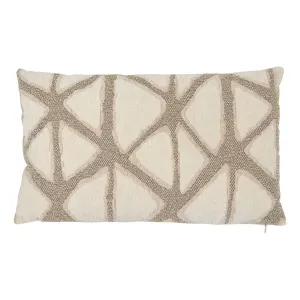 Coussin Déco Jacquard Dune 25x50cm Beige