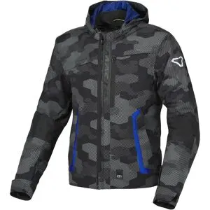 Blouson Moto Macna RIGGOR Noir/Gris/Bleu