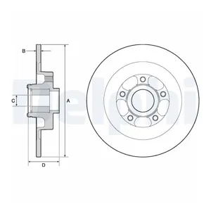DELPHI Disques de frein pour RENAULT: Laguna, Latitude (Ref: BG9138RS)