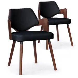 Lot de 2 Chaises Design Aley 72cm Noir