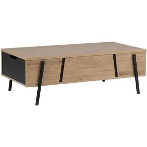 Table Basse Blackpool Avec Rangement Marron/noir