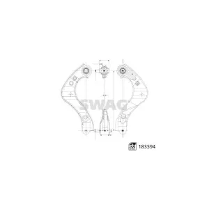 SWAG 33 10 9061 Bras de suspension