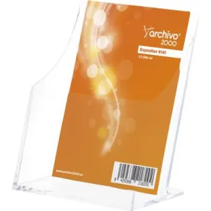 Archivo 2000 Présentoir de table vertical format 1/3 de A4 transparent - 1 Case