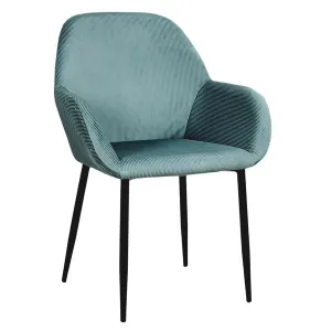 Lot de 2 Fauteuils Design Giulia 85cm Bleu Canard