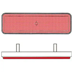 Catadioptre Bihr rectangle 96x27mm rouge