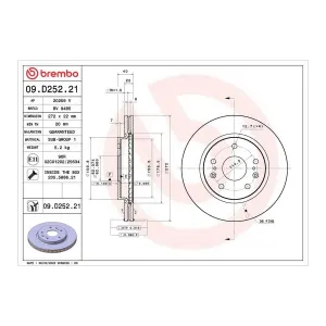 BREMBO Disques de frein pour SUZUKI: Swift (Ref: 09.D252.21)