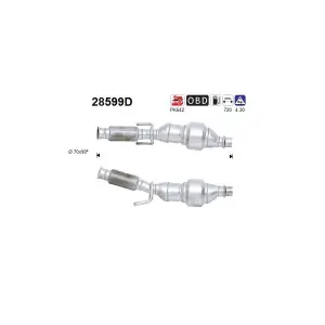 AS Catalyseur pour PEUGEOT: 206 (Ref: 28599D)