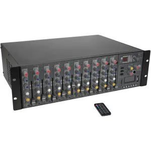 Omnitronic RM-1422FXA table de mixage USB rackable avec Bluetooth et lecteur MP3