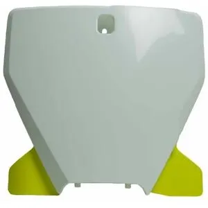 Plaque avant Racetech blanc/Yellow