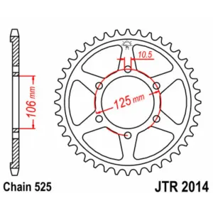 Couronne moto JT JTR2014,50