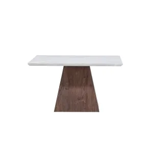 Table Basse Effet Marbre Cael 80cm Gris & Marron