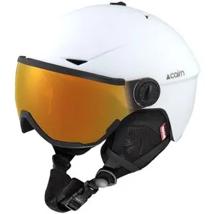 Cairn  - Rise Visor Pure Mat White Photo - M - Casque de ski avec visière