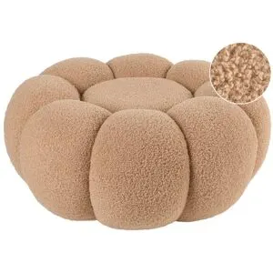 Pouf Beaufort Bouclé Marron Clair