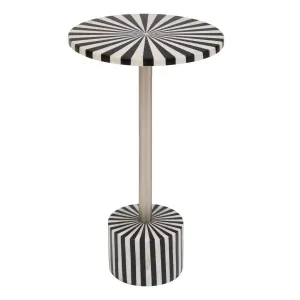 Table d'Appoint Design Nema 36cm Noir & Blanc