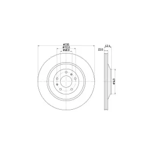 HELLA 8DD 355 129-801 Disque de frein