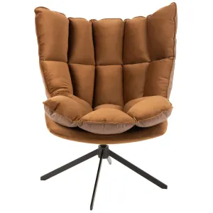 Fauteuil Design Avec Coussin Relax 92cm Marron