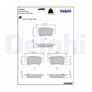 DELPHI Plaquettes de frein X4 (Ref: LP3855)