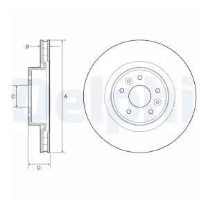 Disque De Frein Delphi Bg9232c Renault
