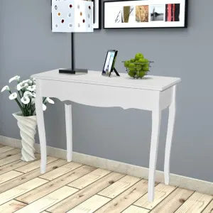 Table de console et coiffeuse blanc