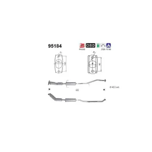AS Catalyseur pour TOYOTA: Prius (Ref: 95184)