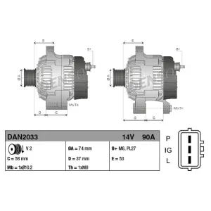 DENSO DAN2033 Alternateur