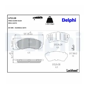 DELPHI LP2128 Plaquettes de frein
