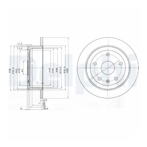 DELPHI Disques de frein pour DAEWOO: Leganza (Ref: BG3554)