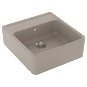 V&B; Évier simple ALG, actionnement manuel, kit de fixation, Amande ; Villeroy & Boch (632061AM)
