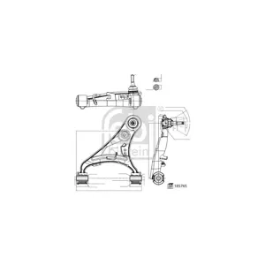 FEBI BILSTEIN Triangle de suspension pour LAND ROVER: Discovery (Ref: 185765)