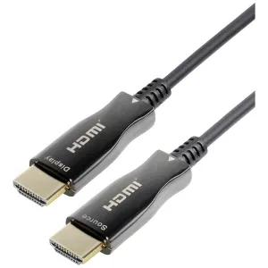 Câble Hdmi Maxtrack 30 M Fibre Optique Multimode Noir